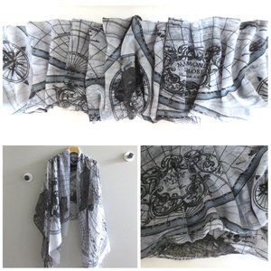 JOY SUSAN SCARF SHAWL GRAY LARGE